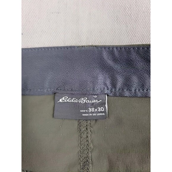 Eddie Bauer Convertable Hiking Pants Mens 38x30 * Green Stretch Lightweight EUC - Picture 11 of 14